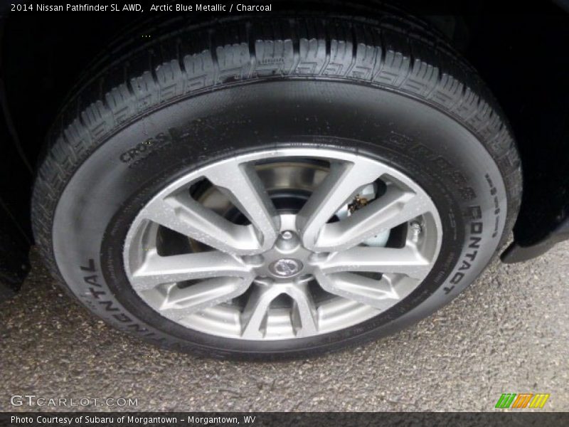 Arctic Blue Metallic / Charcoal 2014 Nissan Pathfinder SL AWD
