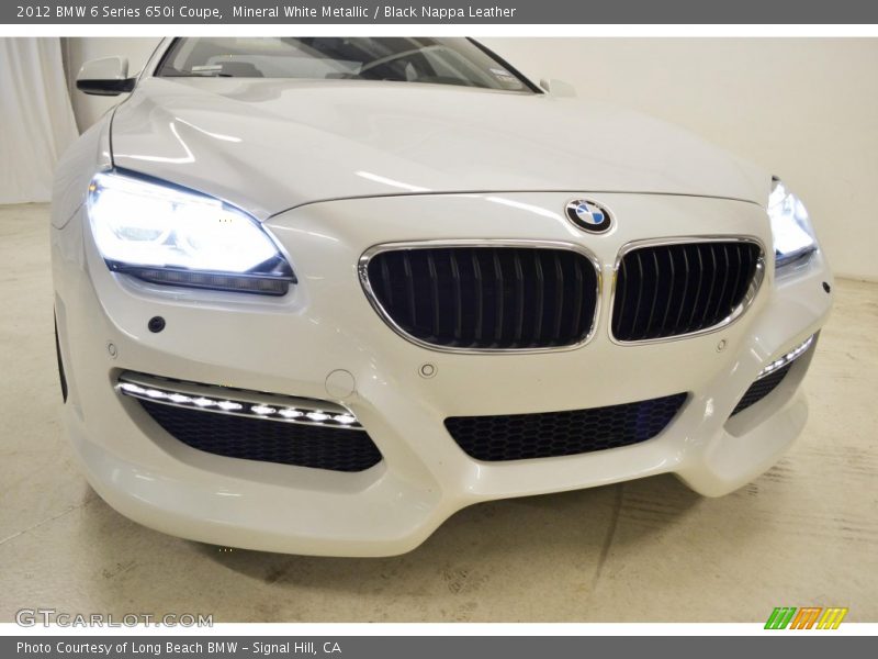 Mineral White Metallic / Black Nappa Leather 2012 BMW 6 Series 650i Coupe