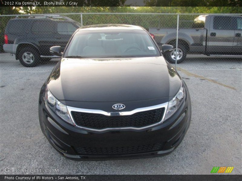 Ebony Black / Gray 2012 Kia Optima LX