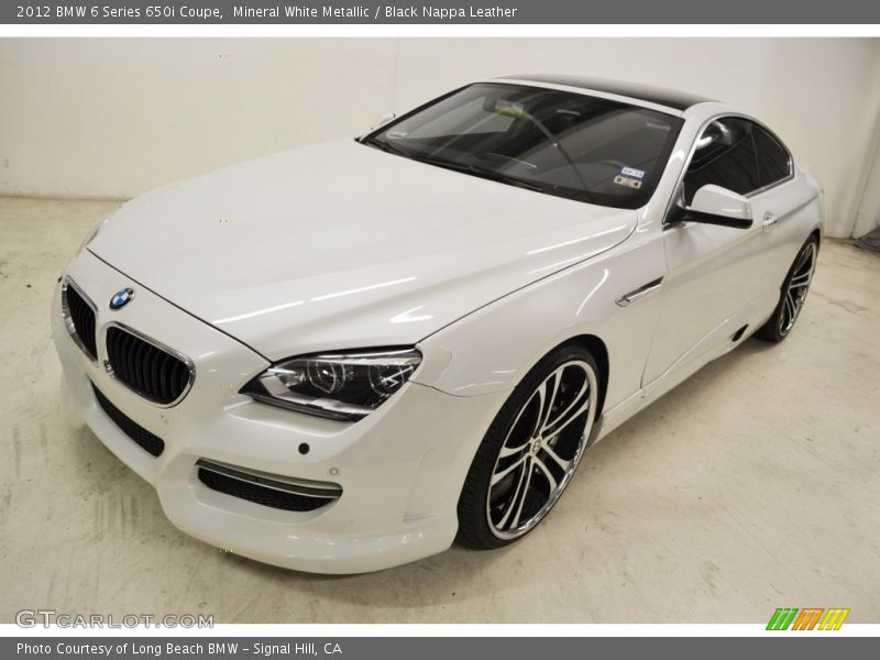 Mineral White Metallic / Black Nappa Leather 2012 BMW 6 Series 650i Coupe