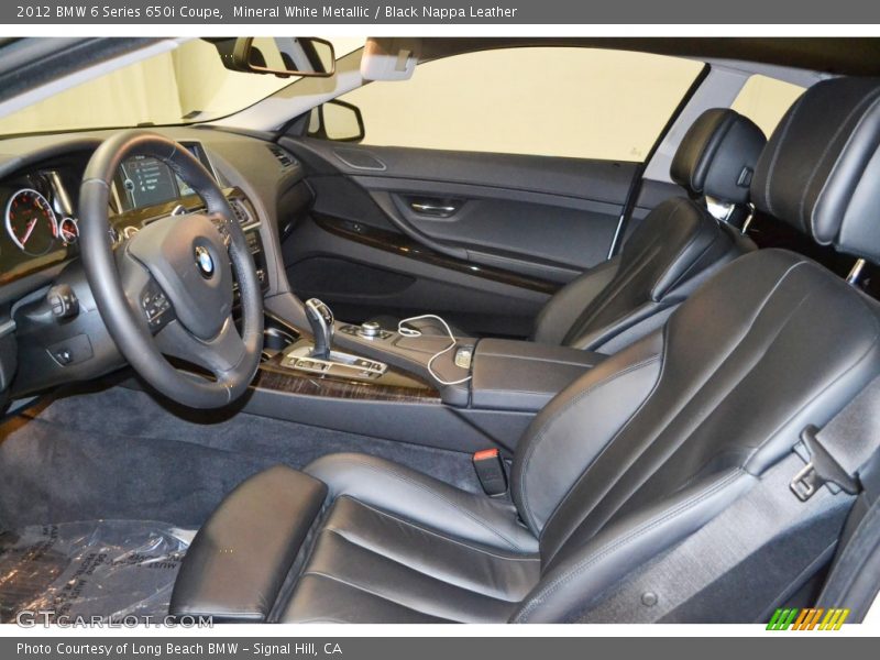 Mineral White Metallic / Black Nappa Leather 2012 BMW 6 Series 650i Coupe