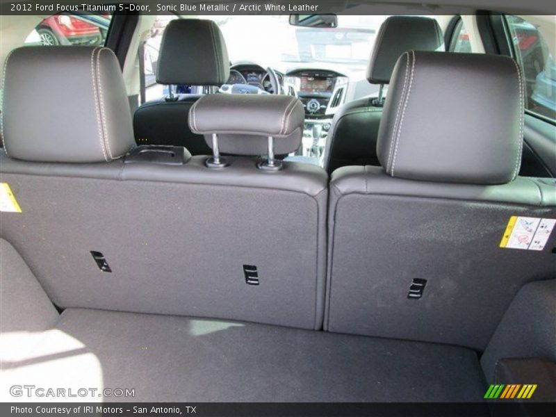 Sonic Blue Metallic / Arctic White Leather 2012 Ford Focus Titanium 5-Door