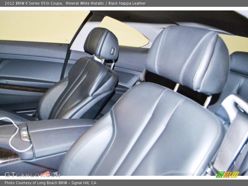 Mineral White Metallic / Black Nappa Leather 2012 BMW 6 Series 650i Coupe