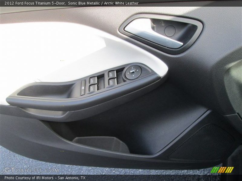 Sonic Blue Metallic / Arctic White Leather 2012 Ford Focus Titanium 5-Door