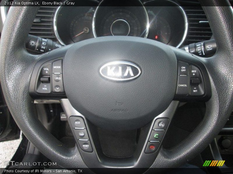 Ebony Black / Gray 2012 Kia Optima LX