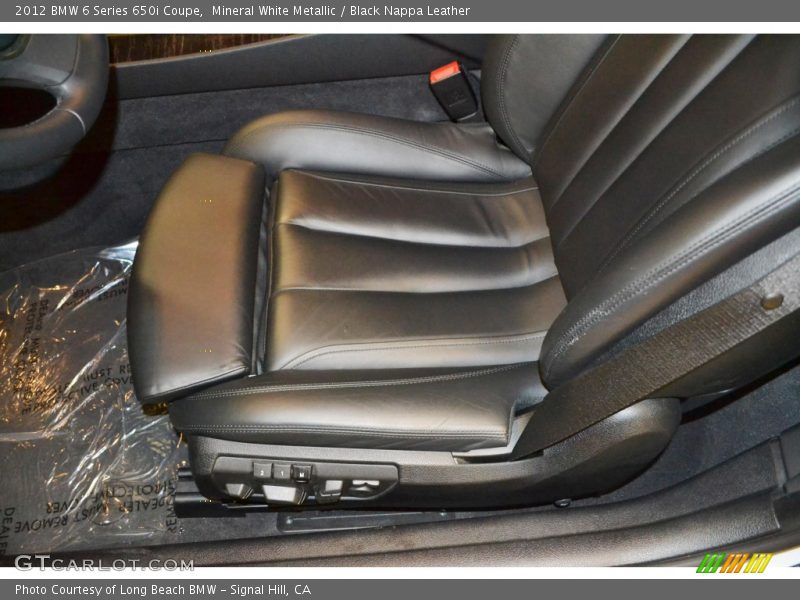 Mineral White Metallic / Black Nappa Leather 2012 BMW 6 Series 650i Coupe