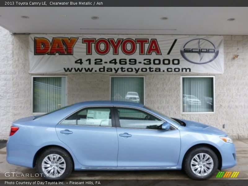Clearwater Blue Metallic / Ash 2013 Toyota Camry LE