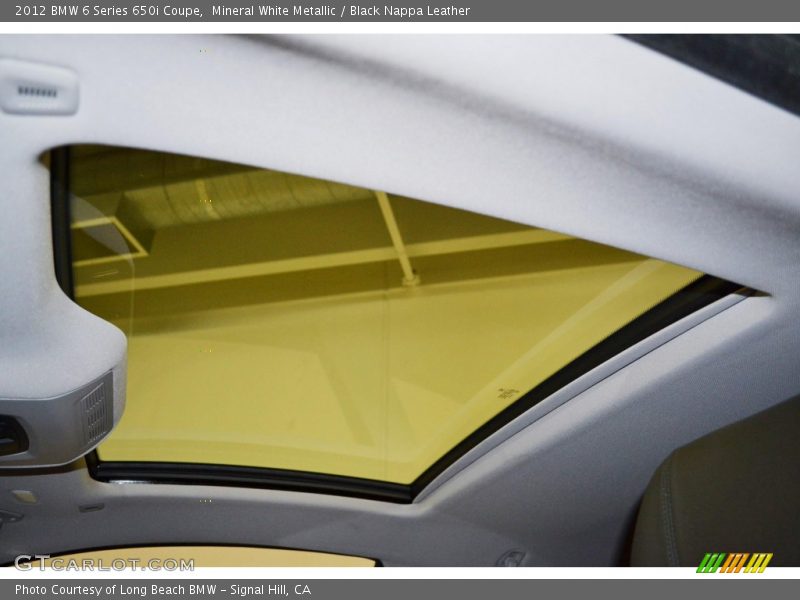Mineral White Metallic / Black Nappa Leather 2012 BMW 6 Series 650i Coupe