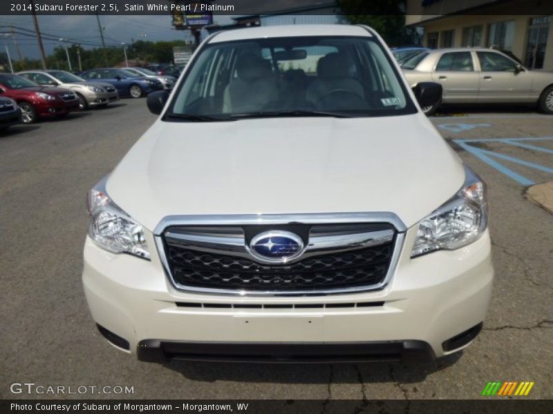 Satin White Pearl / Platinum 2014 Subaru Forester 2.5i