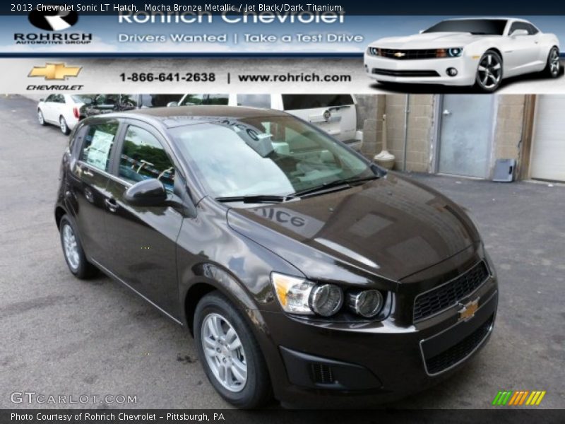 Mocha Bronze Metallic / Jet Black/Dark Titanium 2013 Chevrolet Sonic LT Hatch