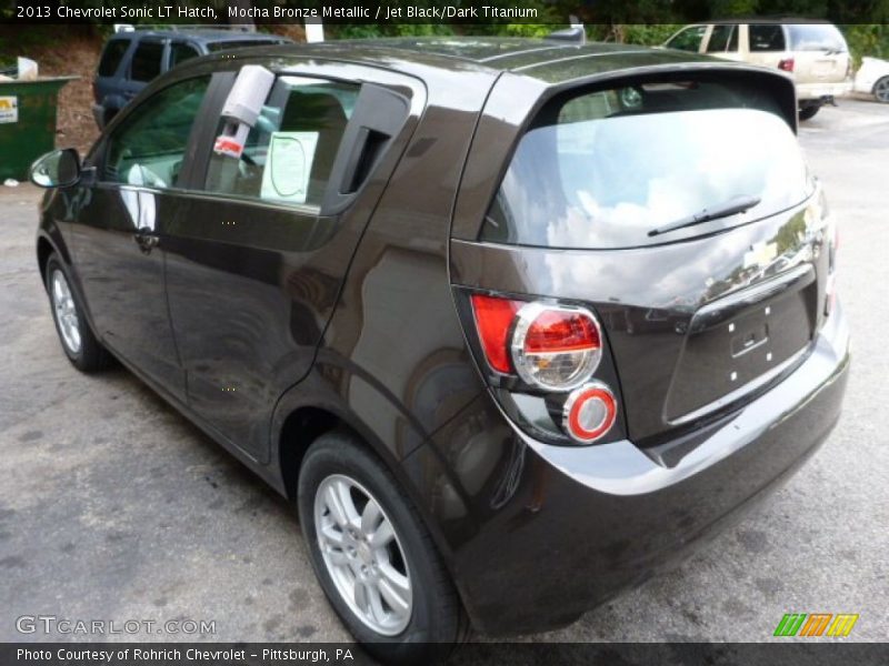 Mocha Bronze Metallic / Jet Black/Dark Titanium 2013 Chevrolet Sonic LT Hatch