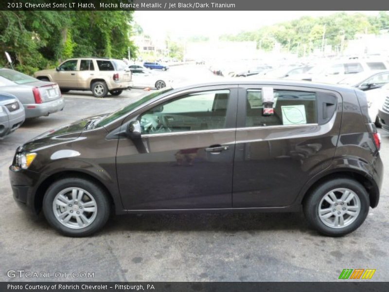 Mocha Bronze Metallic / Jet Black/Dark Titanium 2013 Chevrolet Sonic LT Hatch