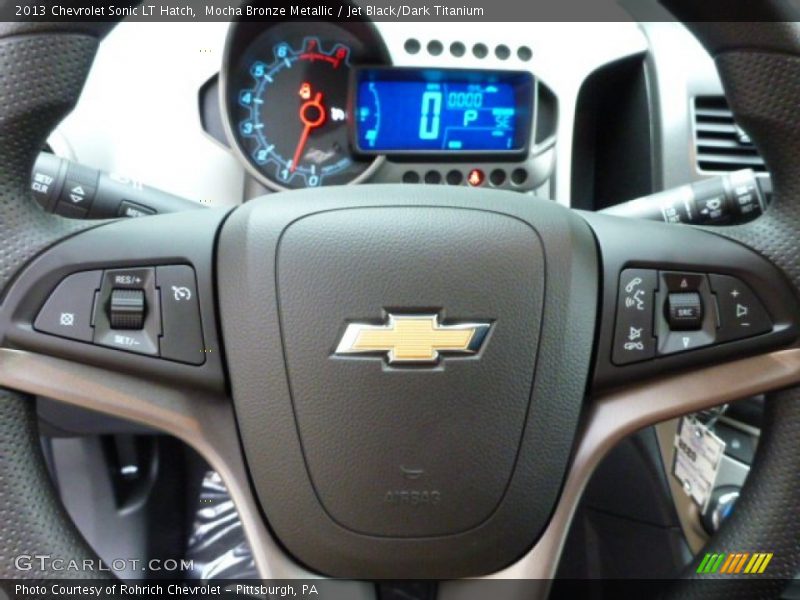 Mocha Bronze Metallic / Jet Black/Dark Titanium 2013 Chevrolet Sonic LT Hatch