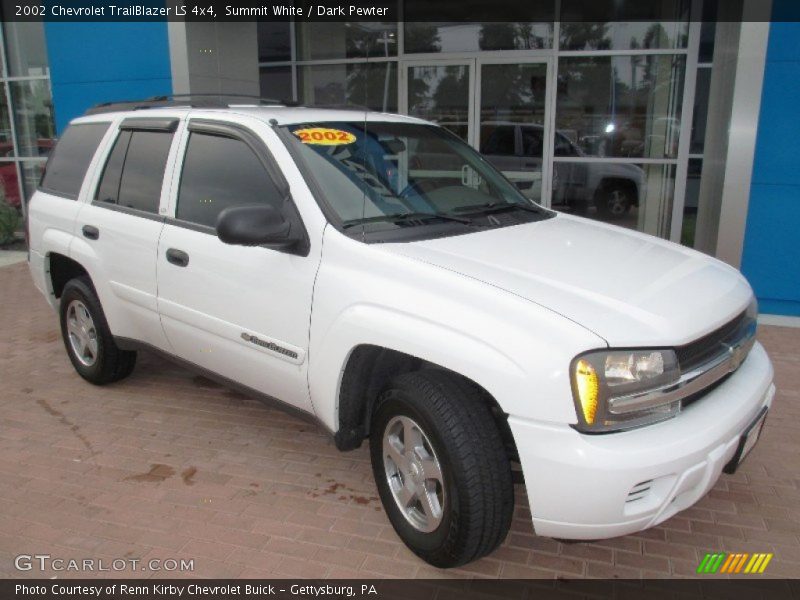Summit White / Dark Pewter 2002 Chevrolet TrailBlazer LS 4x4