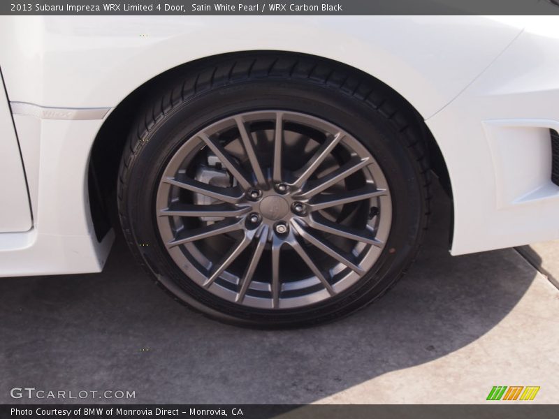 Satin White Pearl / WRX Carbon Black 2013 Subaru Impreza WRX Limited 4 Door