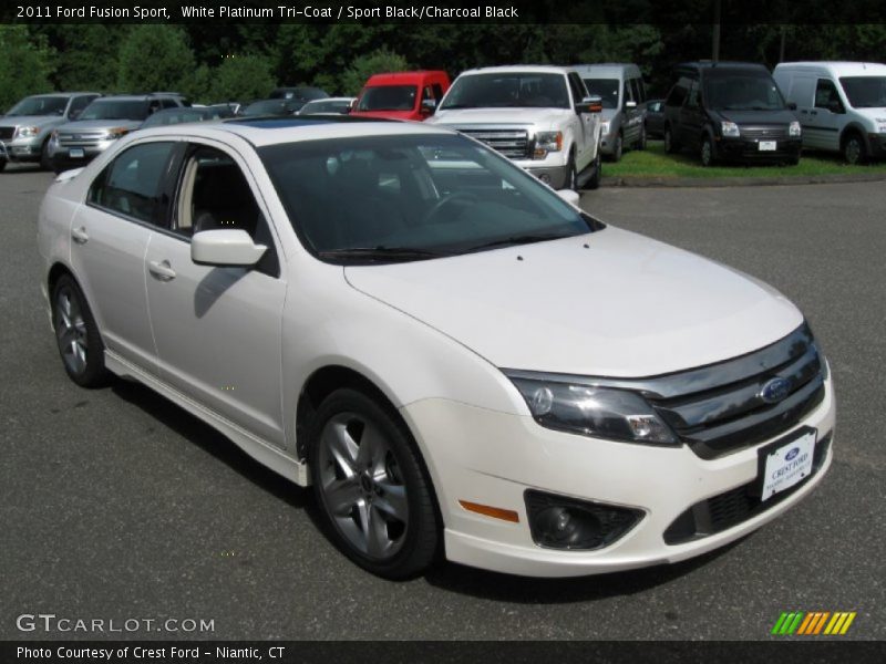 White Platinum Tri-Coat / Sport Black/Charcoal Black 2011 Ford Fusion Sport