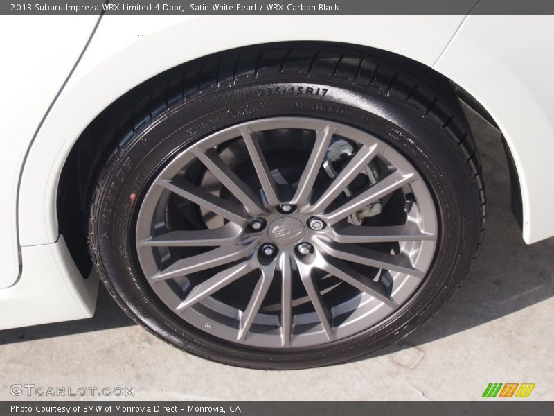 Satin White Pearl / WRX Carbon Black 2013 Subaru Impreza WRX Limited 4 Door