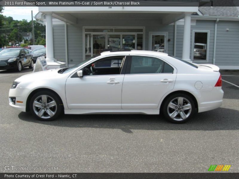 White Platinum Tri-Coat / Sport Black/Charcoal Black 2011 Ford Fusion Sport