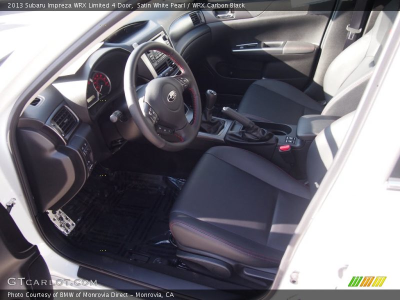 Satin White Pearl / WRX Carbon Black 2013 Subaru Impreza WRX Limited 4 Door