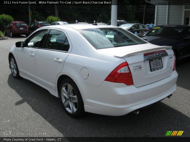 White Platinum Tri-Coat / Sport Black/Charcoal Black 2011 Ford Fusion Sport