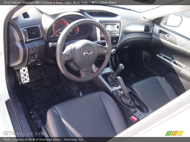 Satin White Pearl / WRX Carbon Black 2013 Subaru Impreza WRX Limited 4 Door