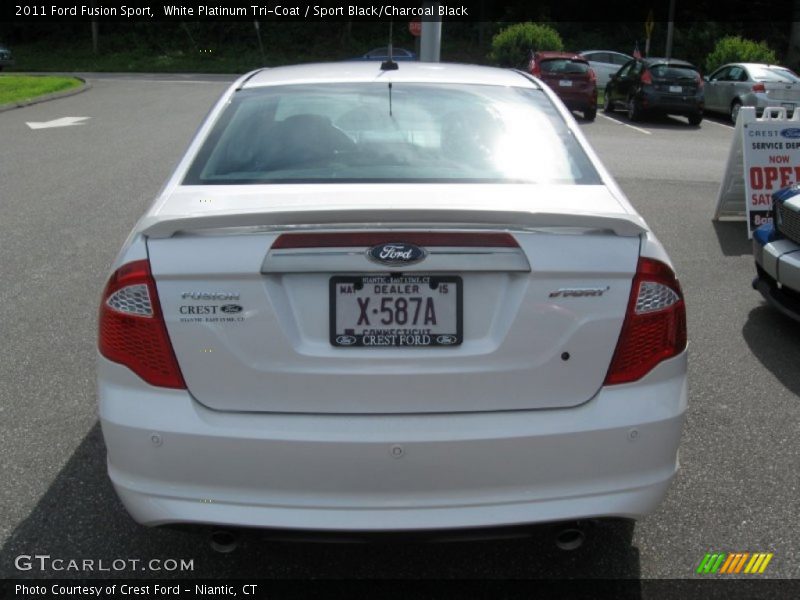 White Platinum Tri-Coat / Sport Black/Charcoal Black 2011 Ford Fusion Sport