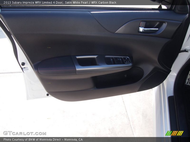 Satin White Pearl / WRX Carbon Black 2013 Subaru Impreza WRX Limited 4 Door