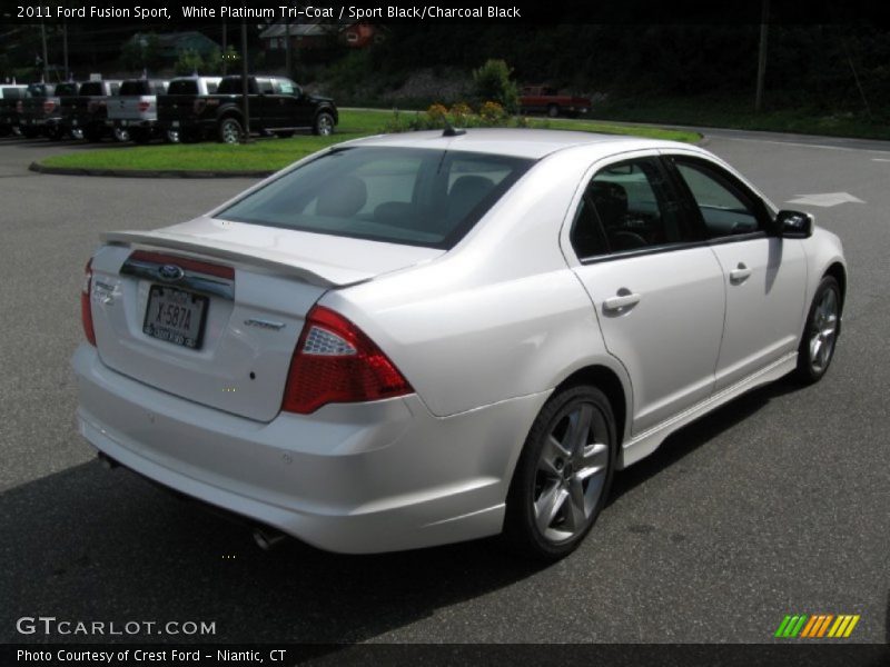 White Platinum Tri-Coat / Sport Black/Charcoal Black 2011 Ford Fusion Sport