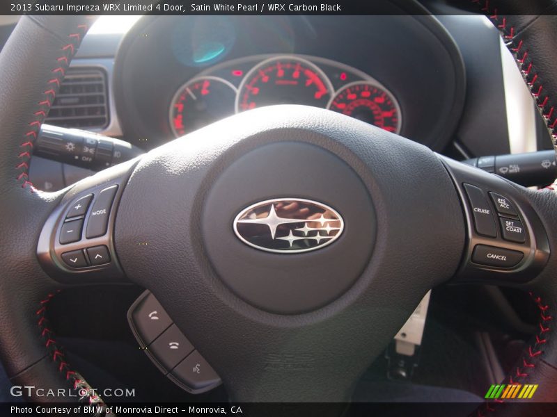 Satin White Pearl / WRX Carbon Black 2013 Subaru Impreza WRX Limited 4 Door