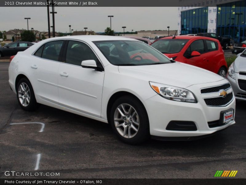 Summit White / Jet Black 2013 Chevrolet Malibu LT