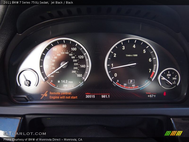 Jet Black / Black 2011 BMW 7 Series 750Li Sedan