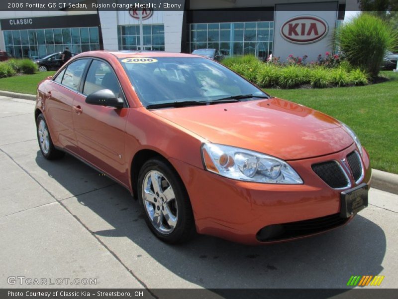 Fusion Orange Metallic / Ebony 2006 Pontiac G6 GT Sedan
