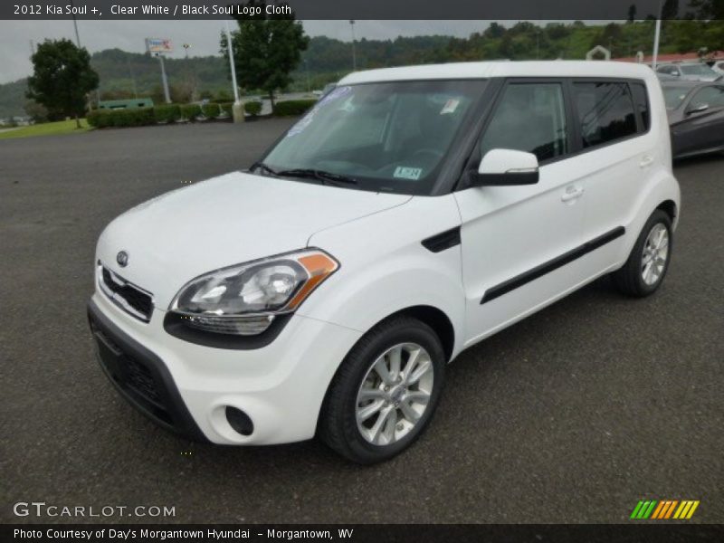 Clear White / Black Soul Logo Cloth 2012 Kia Soul +