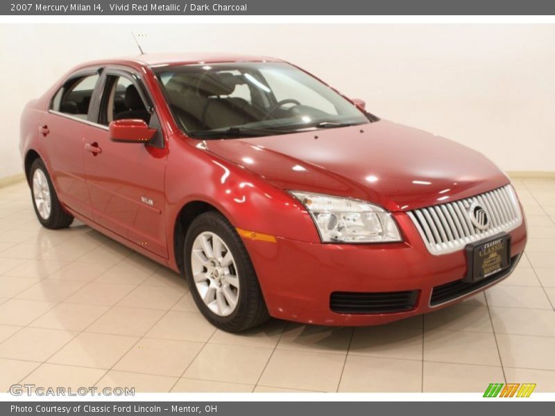 Vivid Red Metallic / Dark Charcoal 2007 Mercury Milan I4