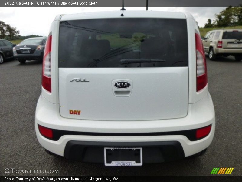 Clear White / Black Soul Logo Cloth 2012 Kia Soul +