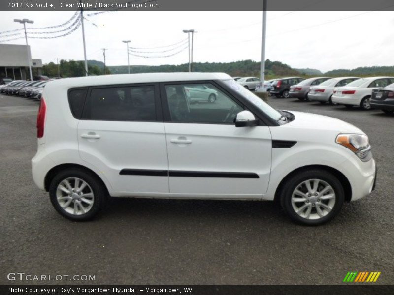 Clear White / Black Soul Logo Cloth 2012 Kia Soul +
