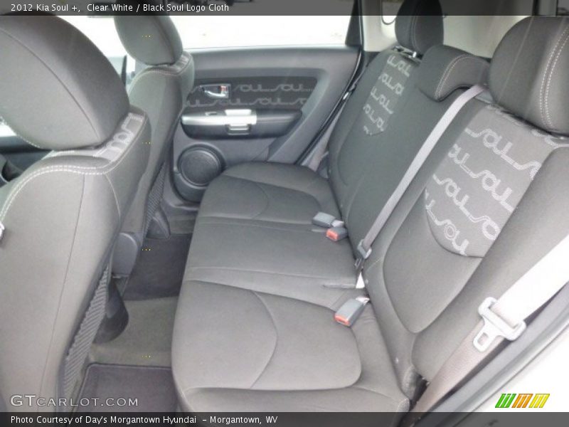 Clear White / Black Soul Logo Cloth 2012 Kia Soul +