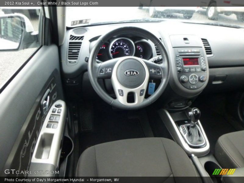 Clear White / Black Soul Logo Cloth 2012 Kia Soul +