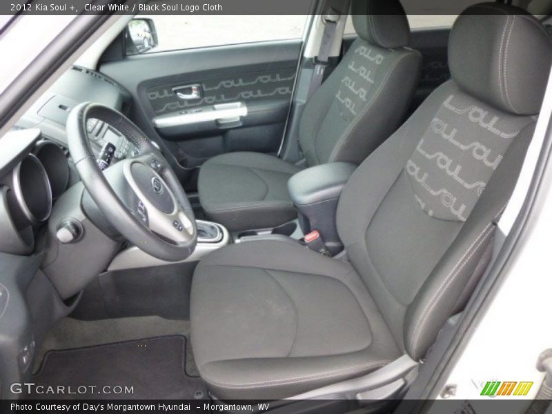 Clear White / Black Soul Logo Cloth 2012 Kia Soul +