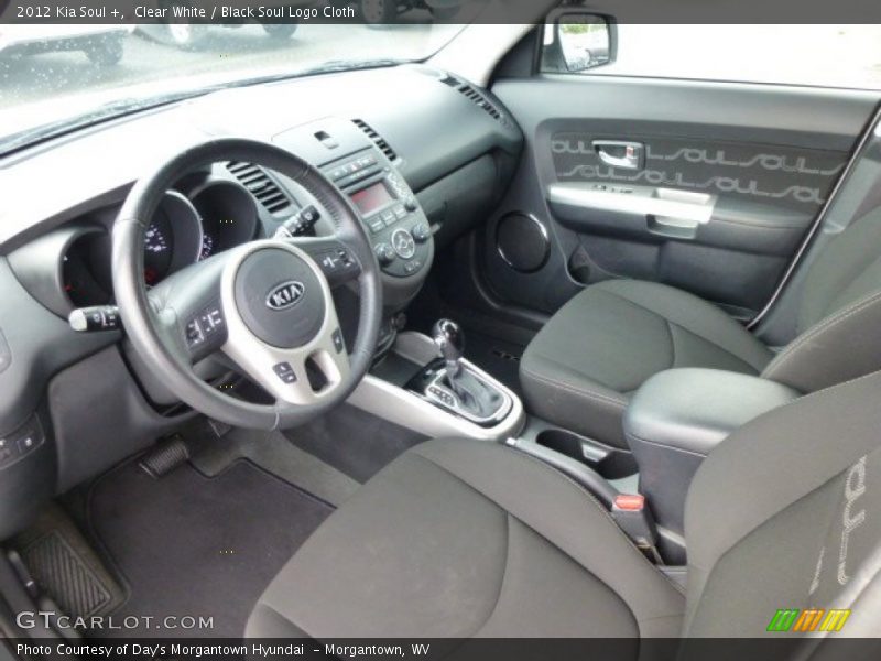 Clear White / Black Soul Logo Cloth 2012 Kia Soul +