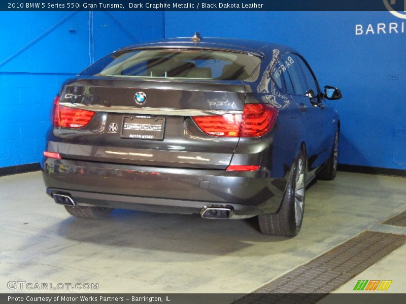 Dark Graphite Metallic / Black Dakota Leather 2010 BMW 5 Series 550i Gran Turismo