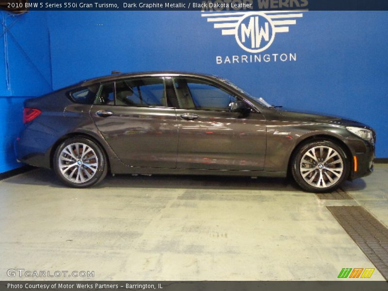 Dark Graphite Metallic / Black Dakota Leather 2010 BMW 5 Series 550i Gran Turismo