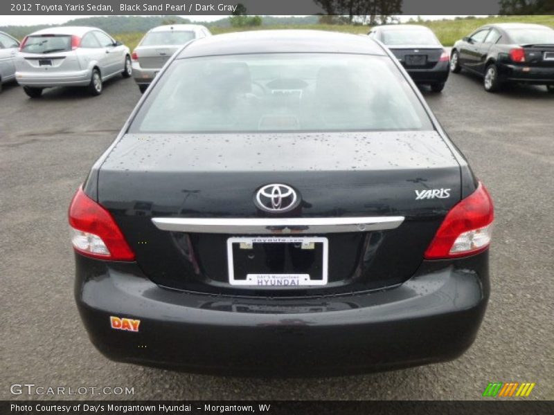 Black Sand Pearl / Dark Gray 2012 Toyota Yaris Sedan