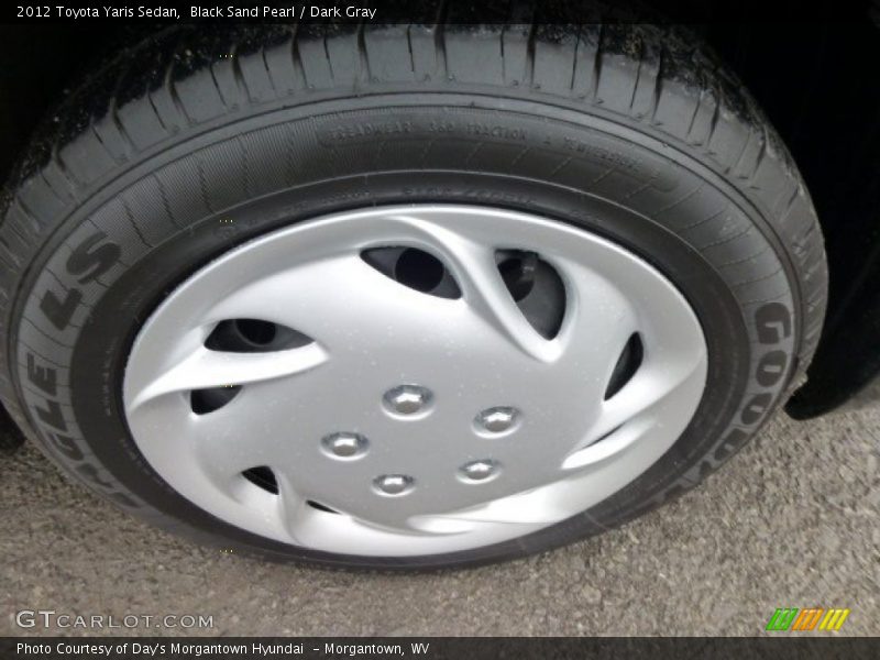Black Sand Pearl / Dark Gray 2012 Toyota Yaris Sedan