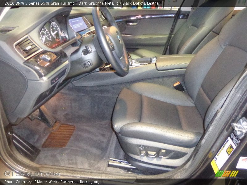 Dark Graphite Metallic / Black Dakota Leather 2010 BMW 5 Series 550i Gran Turismo