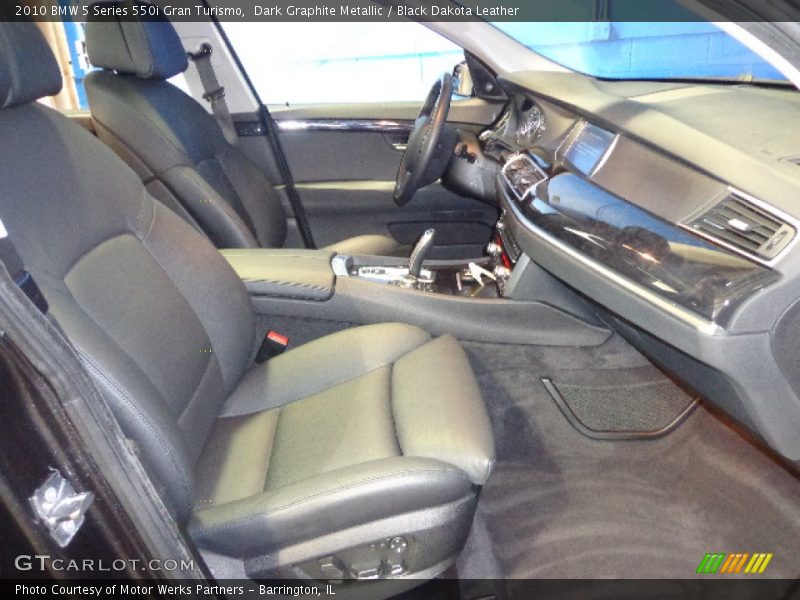 Dark Graphite Metallic / Black Dakota Leather 2010 BMW 5 Series 550i Gran Turismo