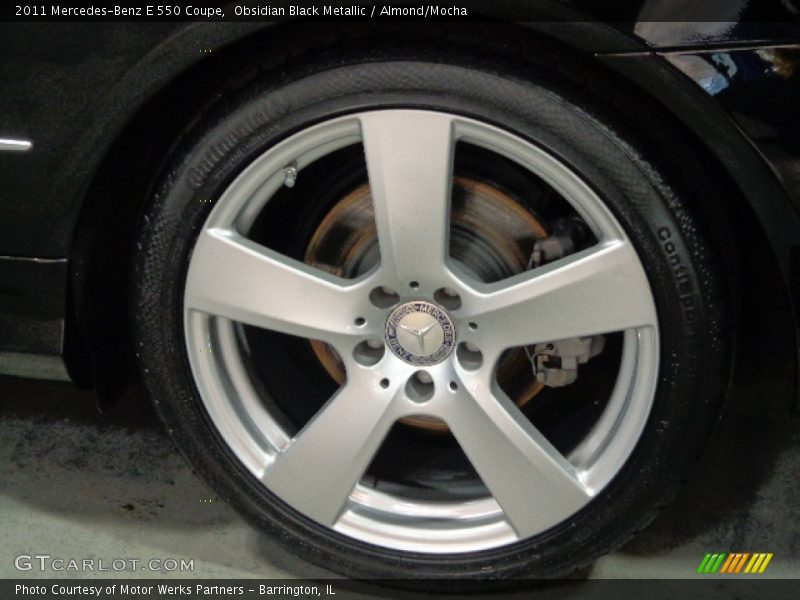 Obsidian Black Metallic / Almond/Mocha 2011 Mercedes-Benz E 550 Coupe