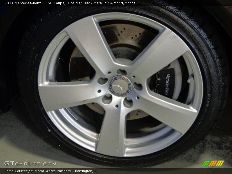 Obsidian Black Metallic / Almond/Mocha 2011 Mercedes-Benz E 550 Coupe