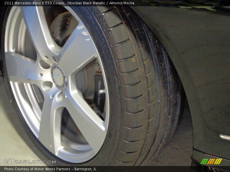 Obsidian Black Metallic / Almond/Mocha 2011 Mercedes-Benz E 550 Coupe