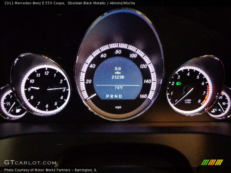 Obsidian Black Metallic / Almond/Mocha 2011 Mercedes-Benz E 550 Coupe